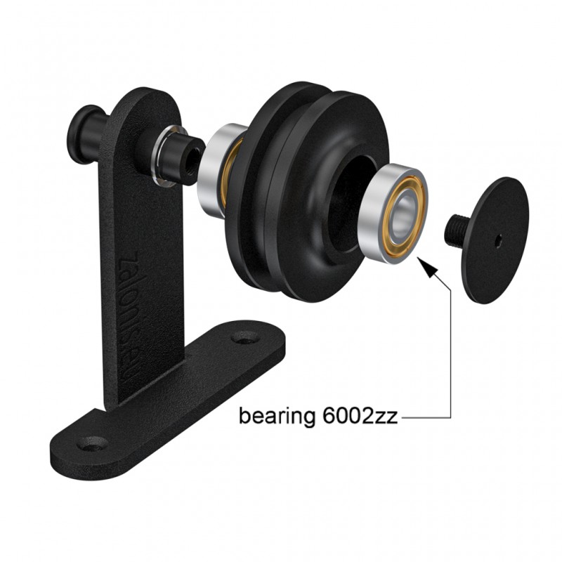 BARN DOOR RAIL 200cm/300cm BLACK D.70 BARN DOOR AND HARDWARE